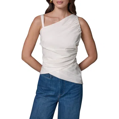 Donna Karan New York Stretch Poplin Top In White