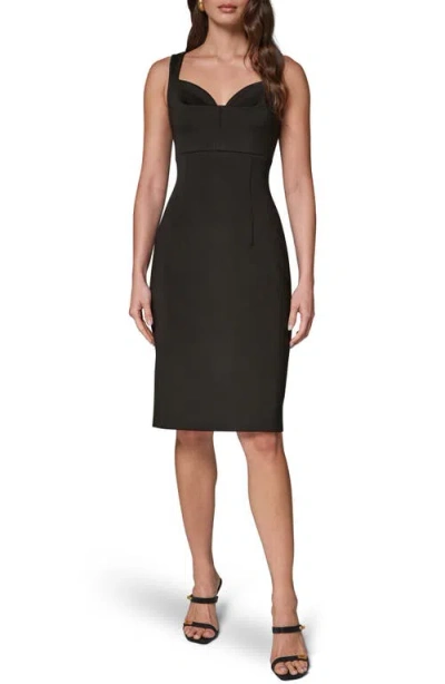 Donna Karan New York Sweetheart Neck Sheath Dress In Black