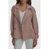 Donna Karan New York Textured Double Breasted Trench Jacket In Apricot Haze
