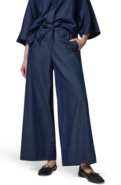 Donna Karan New York The Bali Drawstring Waist Denim Pants In Blue