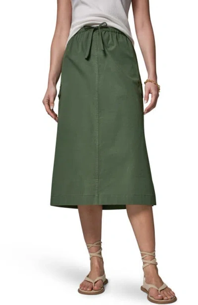 Donna Karan New York Tie Waist Cargo Midi Skirt In Green