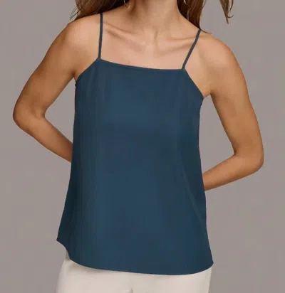 Donna Karan New York Top Women Tide Spaghetti Strap Square Neck Camisole Fts39 In Blue
