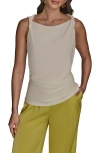 Donna Karan New York Twist Strap Ruched Tank