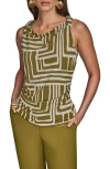 Donna Karan New York Twist Strap Ruched Tank