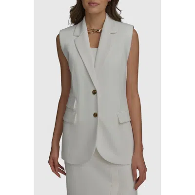 Donna Karan New York Two-button Vest In Cream