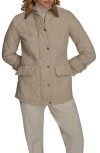 Donna Karan New York Water Resistant Quilted Barn Jacket In Neutral