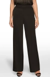 Donna Karan New York Wide Leg Charmeuse Pants In Black