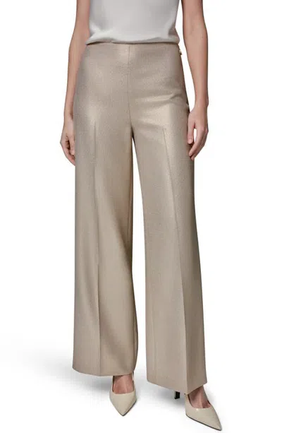 Donna Karan New York Wide Leg High Waist Pants In Neutral