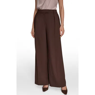 Donna Karan New York Wide Leg Pants In Brown