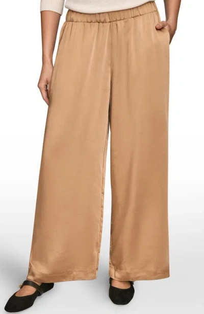 Donna Karan New York Wide Leg Pants In Brown