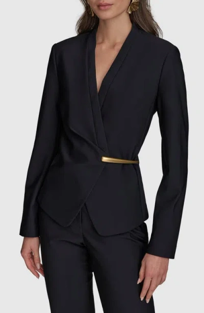 Donna Karan New York Wrap Blazer In Blk
