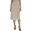 Donna Karan New York Wrap Rib Midi Sweater Skirt In White