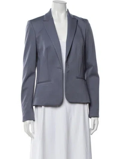 Pre-owned Donna Karan Nylon Blazer In Blue/white