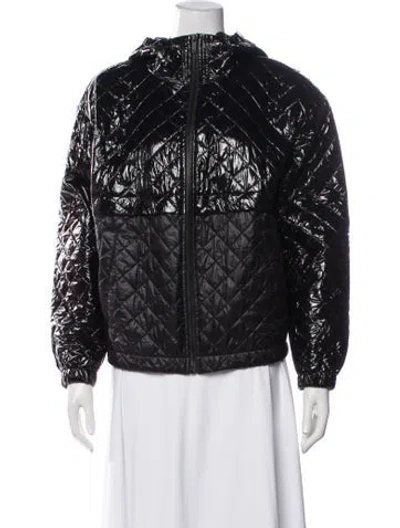Pre-owned Donna Karan Nylon Down Jacket In Black