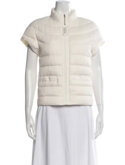Pre-owned Donna Karan Nylon Down Jacket In Neutral