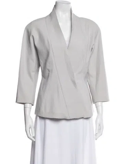 Pre-owned Donna Karan Nylon Jacket In Gray