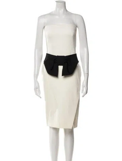 Pre-owned Donna Karan Nylon Knee-length Dress W/ Tags In Neutral