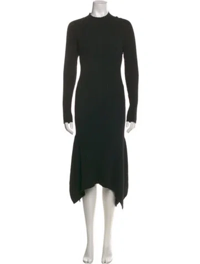 Pre-owned Donna Karan Nylon Midi Length Dress In Black