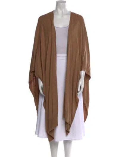 Pre-owned Donna Karan Nylon Open Front Sweater In Neutral