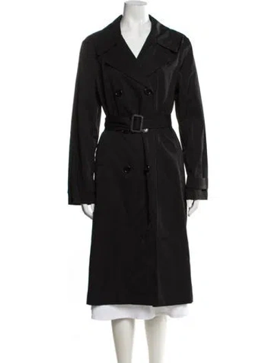 Pre-owned Donna Karan Nylon Trench Coat In Black