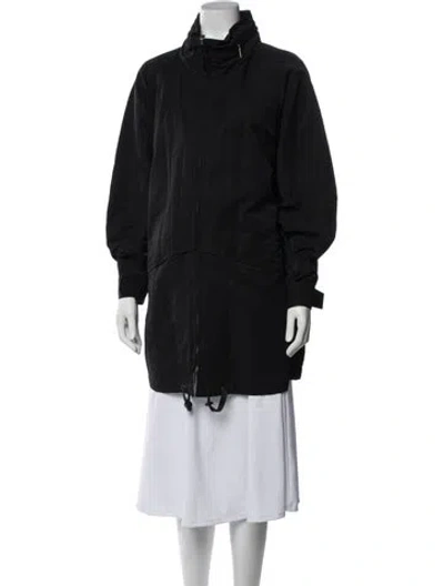 Pre-owned Donna Karan Nylon Utility Jacket In Black