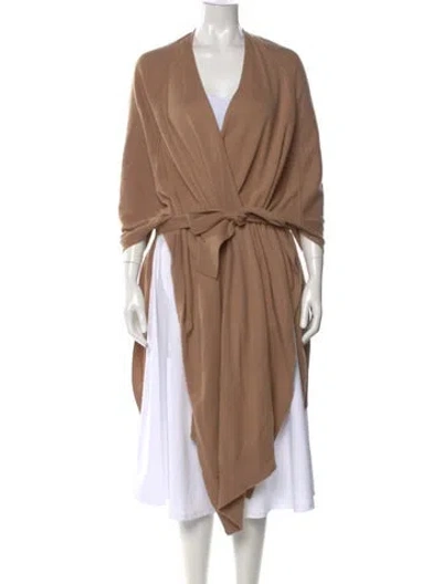 Pre-owned Donna Karan Nylon V-neck Sweater In Neutral