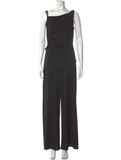Pre-owned Donna Karan One-shoulder Jumpsuit W/ Tags In Grey