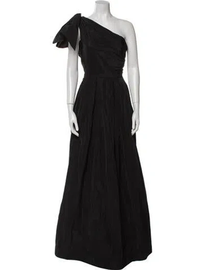 Pre-owned Donna Karan One-shoulder Long Dress In Blue