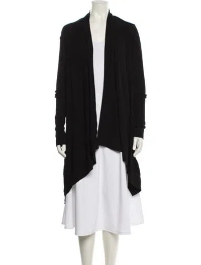 Pre-owned Donna Karan Open Front Sweater In Black