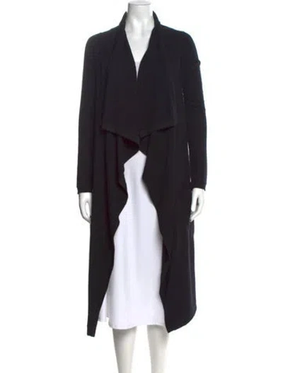 Pre-owned Donna Karan Open Front Sweater In Black