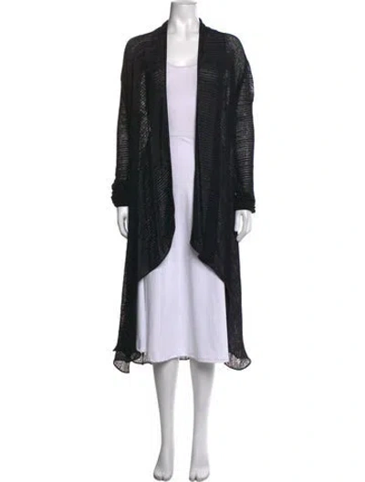 Pre-owned Donna Karan Open Front Sweater In Black