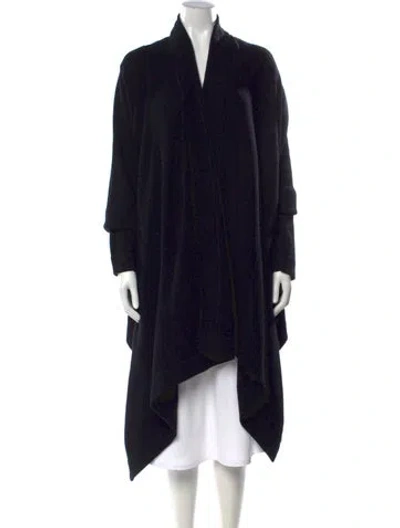 Pre-owned Donna Karan Open Front Sweater In Blue