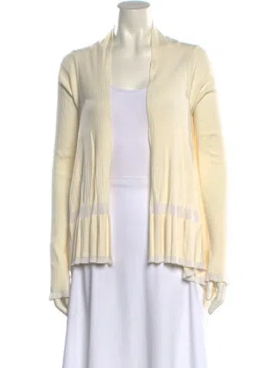 Pre-owned Donna Karan Open Front Sweater In Neutral