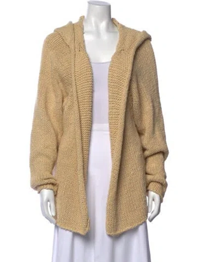 Pre-owned Donna Karan Open Front Sweater In Neutral