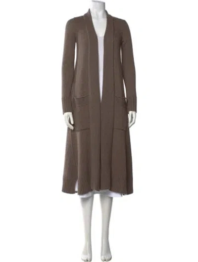Pre-owned Donna Karan Open Front Sweater In Neutrals