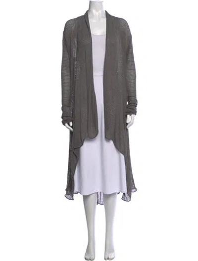 Pre-owned Donna Karan Open Front Sweater W/ Tags In Grey