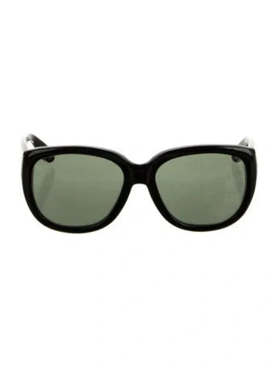 Pre-owned Donna Karan Oversize Tinted Sunglasses In Black