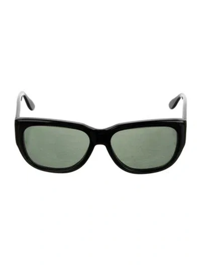 Pre-owned Donna Karan Oversize Tinted Sunglasses In Black