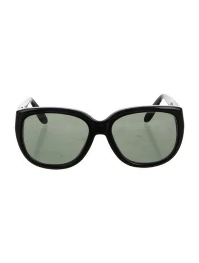 Pre-owned Donna Karan Oversize Tinted Sunglasses In Black