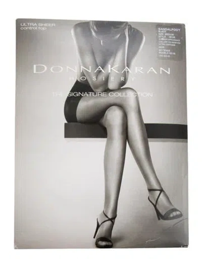 Pre-owned Donna Karan Pantyhose Ultra Sheer W/tags In Black