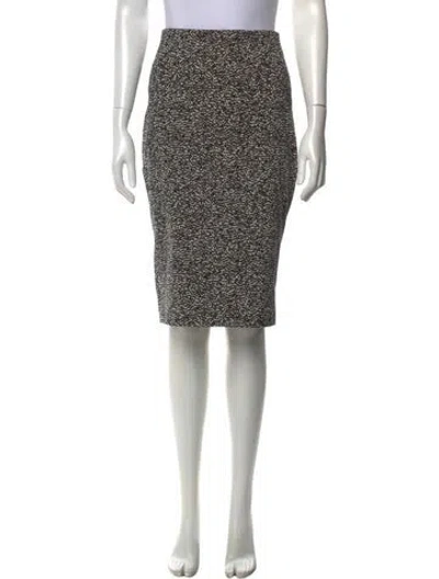 Pre-owned Donna Karan Patterned Midi Length Skirt In Neutrals