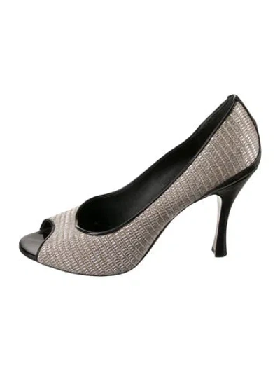 Pre-owned Donna Karan Patterned Pumps In Neutrals