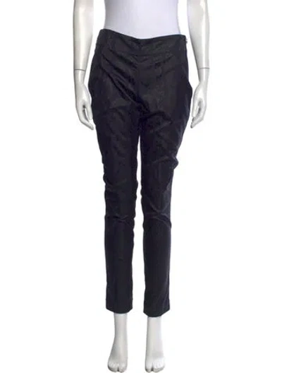 Pre-owned Donna Karan Patterned Straight Leg Pants W/ Tags In Black