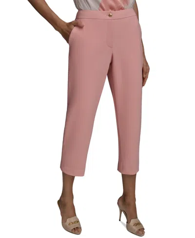 Donna Karan Petite Cropped Straight-leg Mid-rise Pants