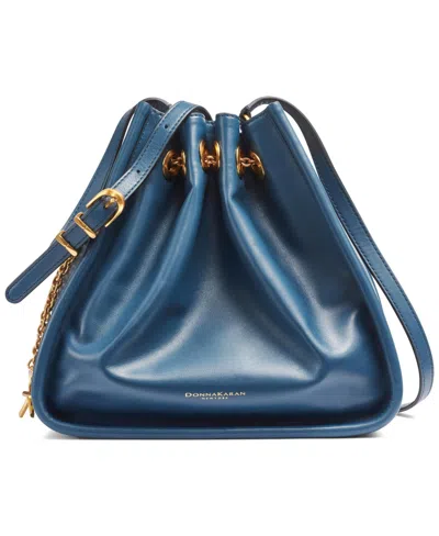 Donna Karan Plainview Chain Drawstring Crossbody Bag In Peacock