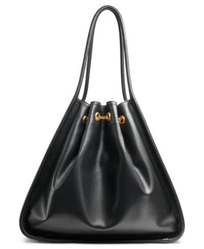 DONNA KARAN PLAINVIEW CHAIN DRAWSTRING TOTE BAG