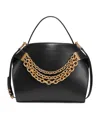 Donna Karan Plandome Chain Top Handle Leather Satchel In Blk,gold