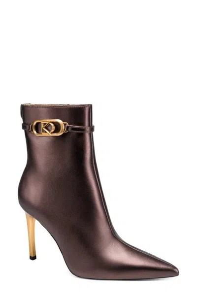Donna Karan Poppy Stiletto Bootie In Brown