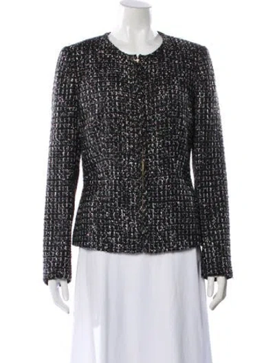 Pre-owned Donna Karan Printed Evening Jacket In Blue