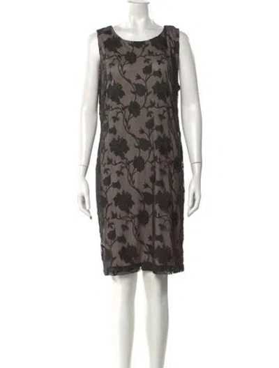 Pre-owned Donna Karan Printed Knee-length Dress In Multi